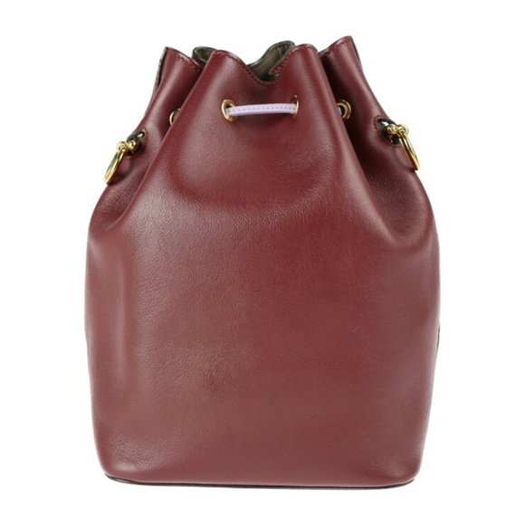 FENDI Fendi Mon Tresor Shoulder Bag 8BT298 Leather Bordeaux x Light Purple Wh... - Picture 3 of 9